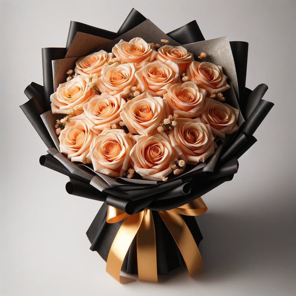 Peach Blossom Flower Bouquet - Imaginary Worlds
