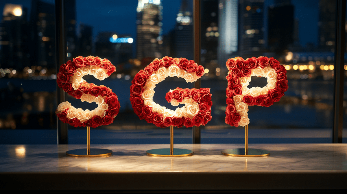 Singapore Rose Creations – Red and White in Bloom - Imaginary Worlds