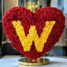 Custom Red Heart Rose Lamp with Color 'W' - Imaginary Worlds