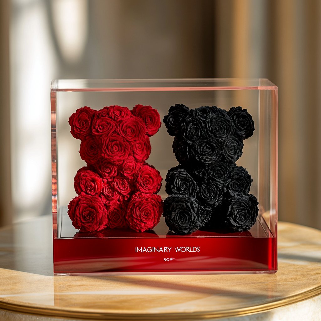 Black Roses in Acrylic Box Collection