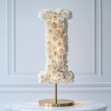 Iris White Rose Letter I Lamp - Imaginary Worlds