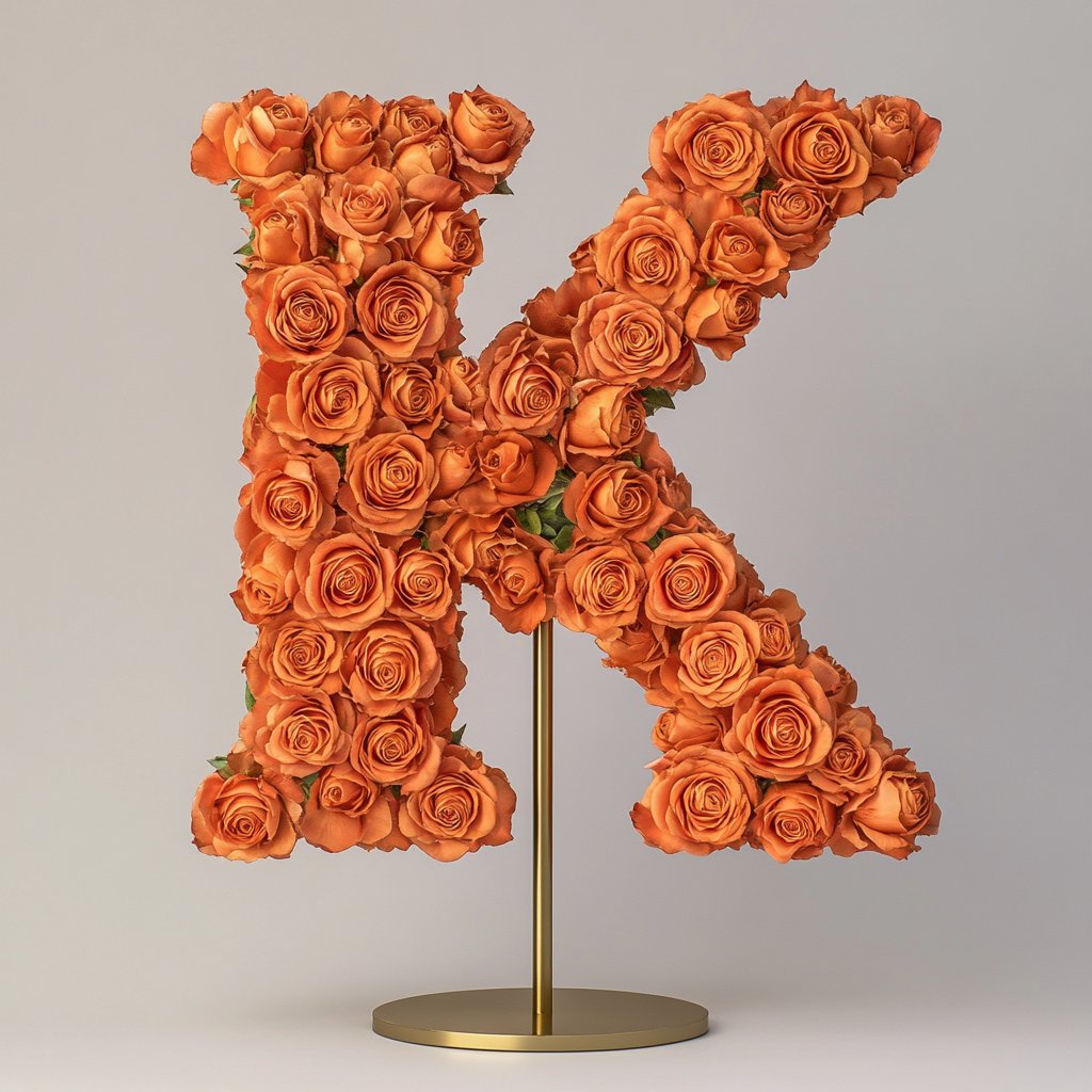 Kuan Yin Pink Rose Letter K Lamp - Imaginary Worlds