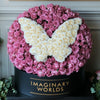 Pink Ramo Buchon White Roses Butterfly - Imaginary Worlds