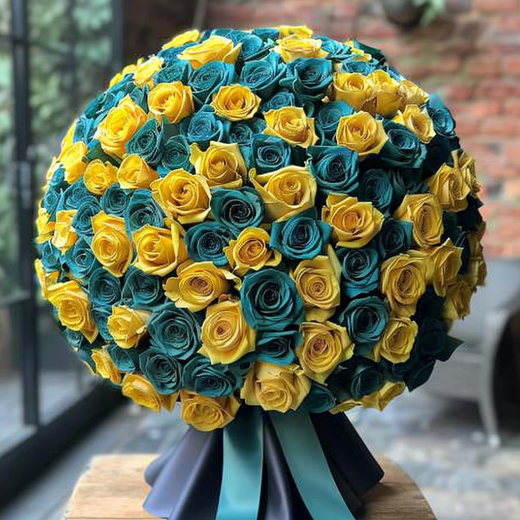 Teal Rose Bouquet Collection