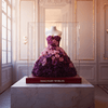Purple Gradient Rose Dress Sculpture - Imaginary Worlds