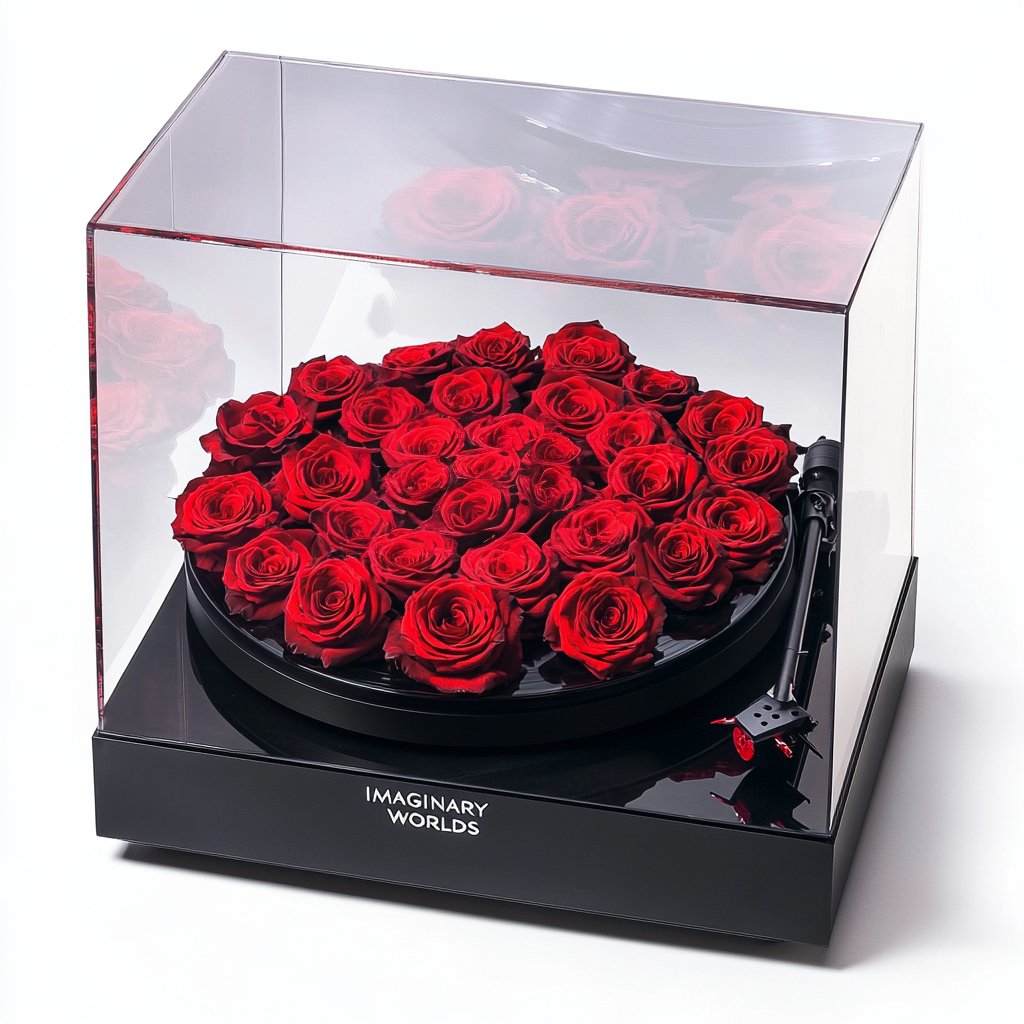 Red Rose Vinyl Speaker - Imaginary Worlds