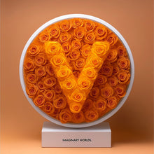 Sunlit Monogram Lamp with Yellow and Orange Roses - Imaginary Worlds