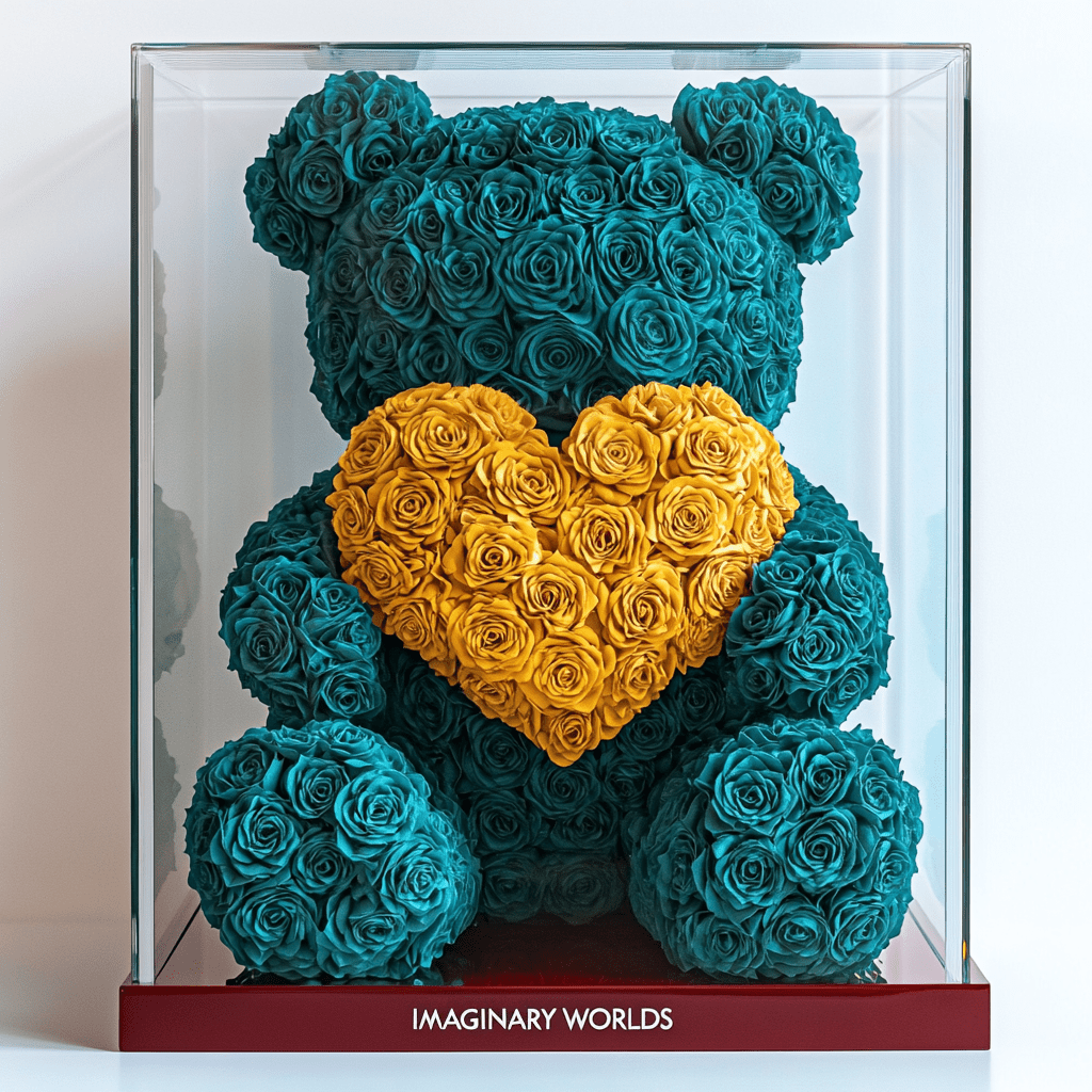 Teal Rose Bear Collection