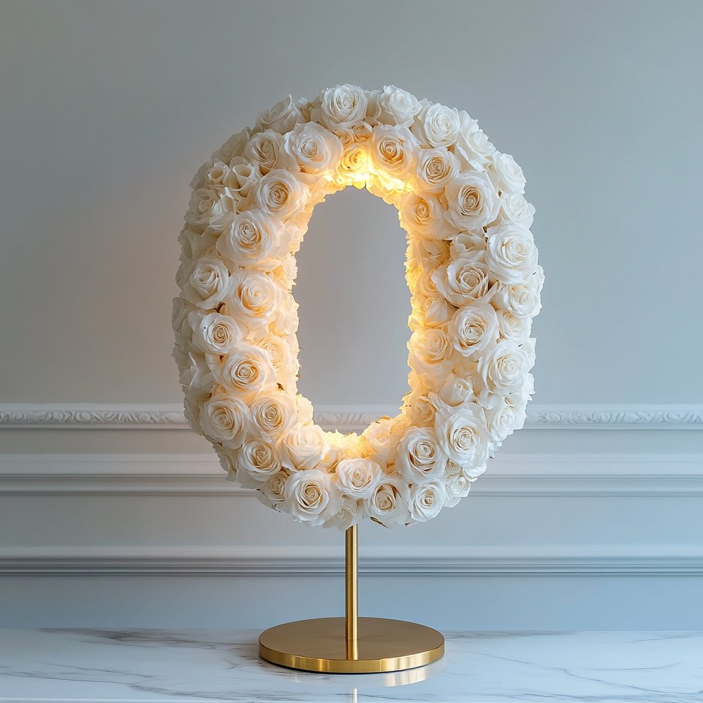 White Rose Eternal Number 0 Lamp - Imaginary Worlds