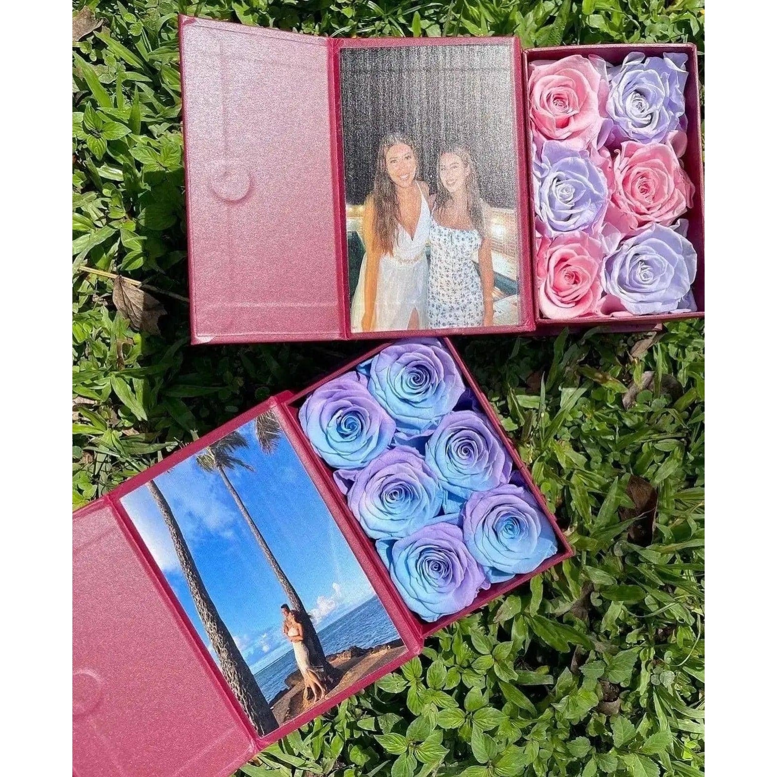 Six Roses in a Box: Dual-Tone Forever Roses Rose Box - Imaginary Worlds